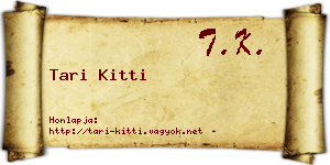 Tari Kitti névjegykártya